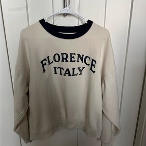 American Eagle Florence Italy Cream Sweatshirt